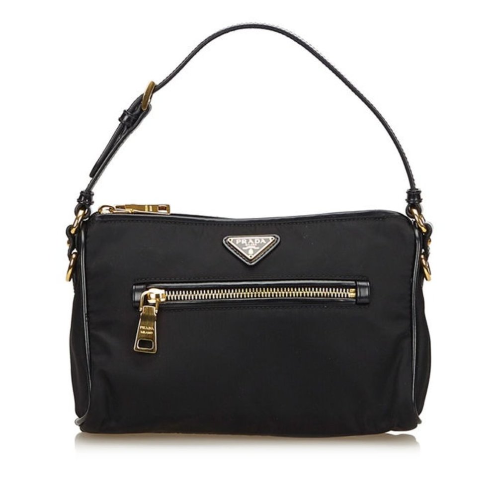 Prada Tessuto and Saffiano Leather Shoulder Bag